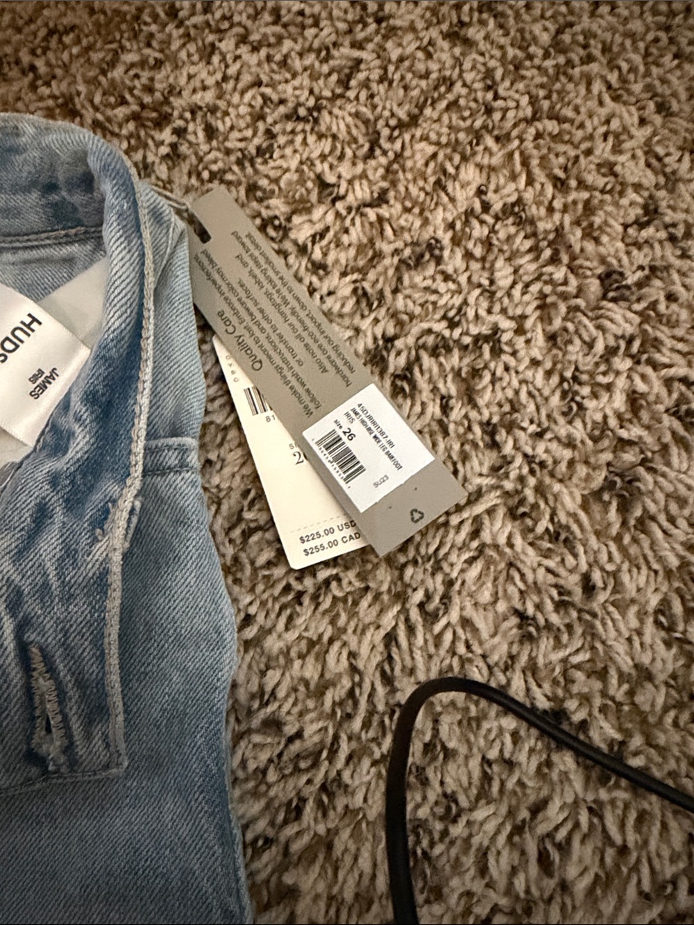 Hudson Jeans James Pale Blue High-Rise Wide Leg Denim - Picture 3 of 5